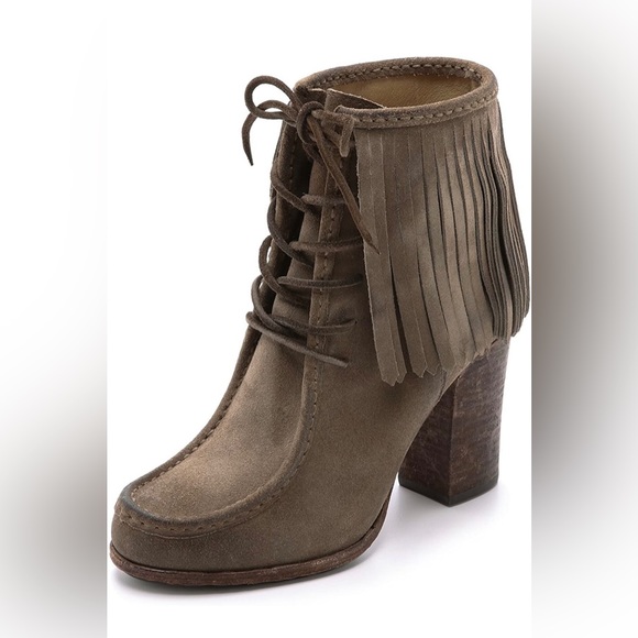 Frye Parker Fringe Leather Suede Boot - Picture 1 of 9